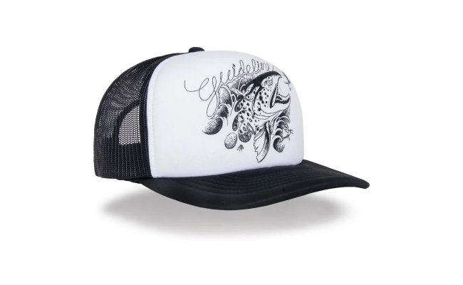 Guideline Angry Trout Retro Trucker Black Cap Guideline Angry Trout Retro Trucker Black Cap