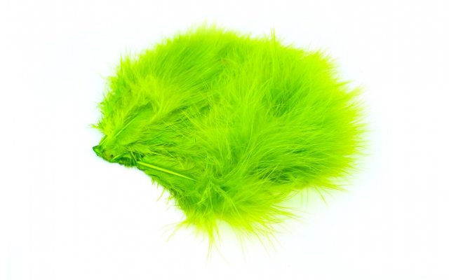 Marabou Feather Whiting Super 'Bou Marabou Feather Whiting Super 'Bou White Dyed Fluo Green Chartreuse