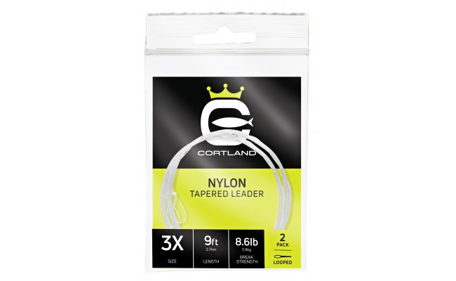 Nylon Tapered Leaders Cortland 2,75 m - 2 Pack Nylon Tapered Leaders Cortland 2,75 m - 2 Pack, 0.28 mm - 0.66 mm; 7.2 kg