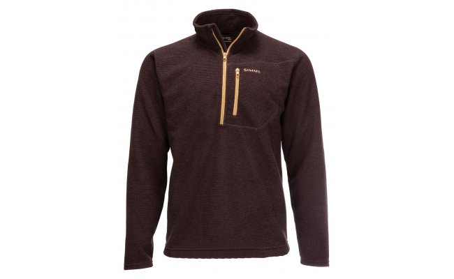 Rivershed Quarter Zip Simms Mahogany Rivershed Quarter Zip Simms Mahogany S