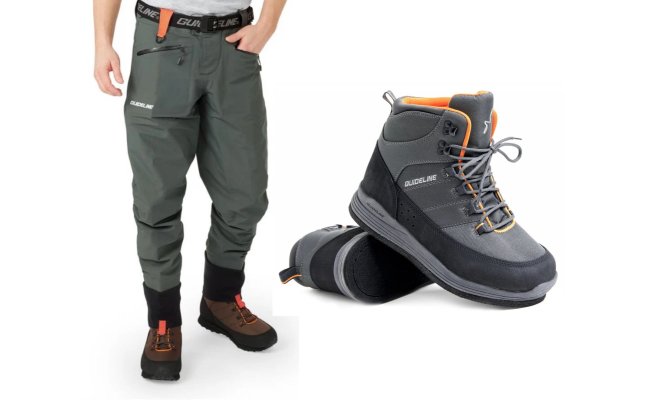 SET Waders Guideline Laxa Waist + Wading Boots Laxa Felt Sole SET Waders Guideline Laxa Waist + Wading Boots Laxa Felt Sole