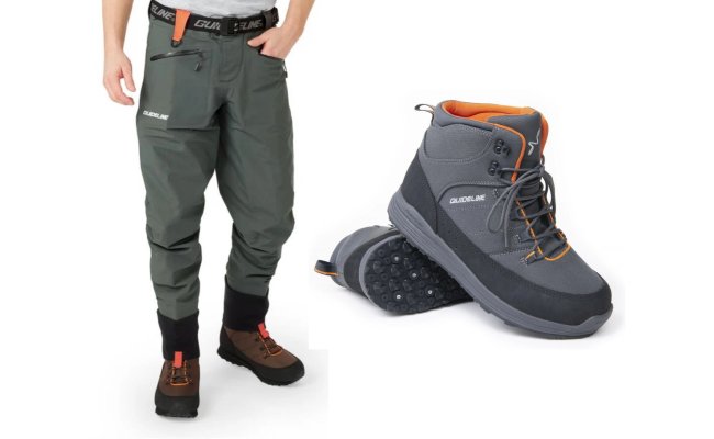 SET Waders Guideline Laxa Waist + Wading Boots Laxa Rubber Sole SET Waders Guideline Laxa Waist + Wading Boots Laxa Rubber Sole
