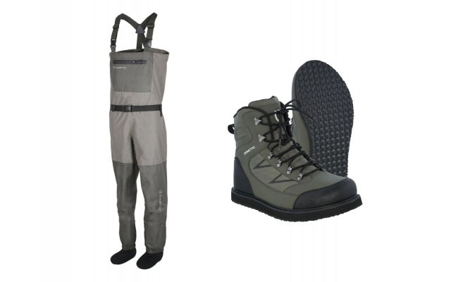 SET Waders Kinetic X4 + Wading Boots X4 Rubber Sole SET Waders Kinetic X4 + Wading Boots X4 Rubber Sole 