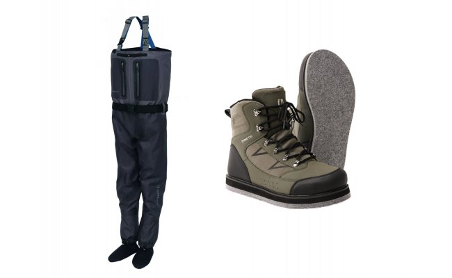 SET Waders Kinetic X5 + Wading Boots X4 Felt Sole SET Waders Kinetic X5 + Wading Boots X4 Felt Sole