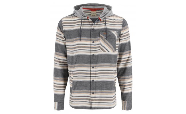 Fishing Shirt Simms Santee Flannel Hoody Black Slate/Blanket Stripe Fishing Shirt Simms Santee Flannel Hoody Black Slate/Blanket Stripe S