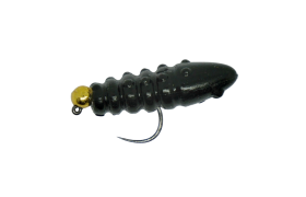 Soft Larva Trout Grub Black & Gold Soft Larva Trout Grub Black & Gold