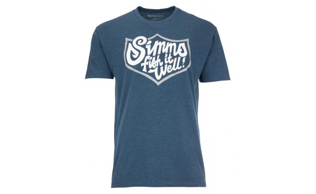 T-Shirt Simms Fish It Well Badge Sailor Blue Heather T-Shirt Simms Fish It Well Badge Sailor Blue Heather S