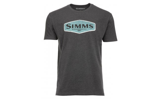T-Shirt Simms Logo Frame Charcoal Heather T-Shirt Simms Logo Frame Charcoal Heather S