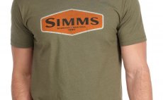 T-Shirt Simms Logo Frame Military Heather