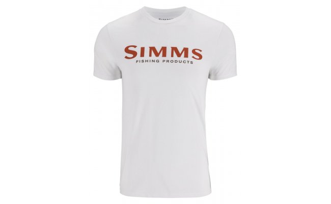 T-Shirt Simms Orange Logo Pure White T-Shirt Simms Orange Logo Pure White S