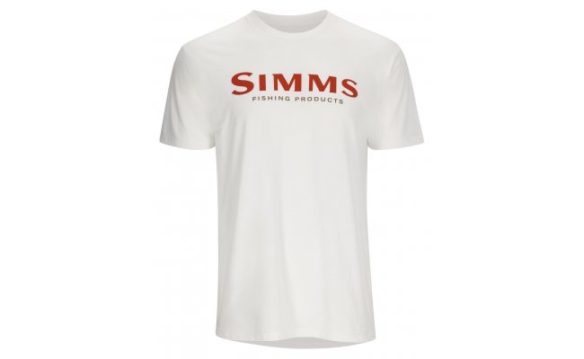 T-Shirt Simms Orange Logo White T-Shirt Simms Orange Logo White S