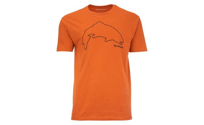 T-Shirt Simms Trout Outline Adobe Heather T-Shirt Simms Trout Outline Adobe Heather S