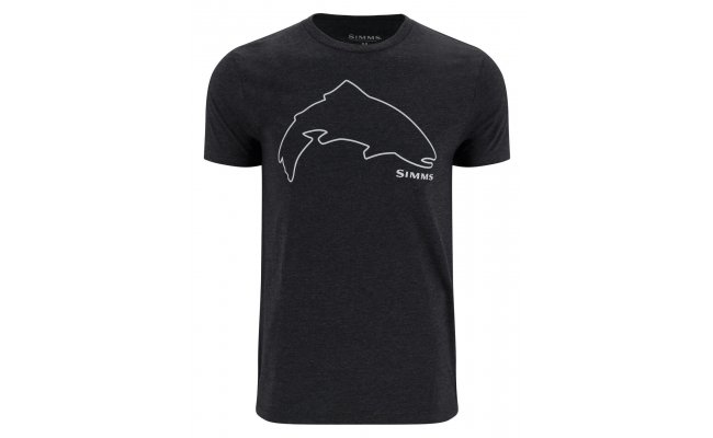 T-Shirt Simms Trout Outline Gunmetal Heather T-Shirt Simms Trout Outline Gunmetal Heather S