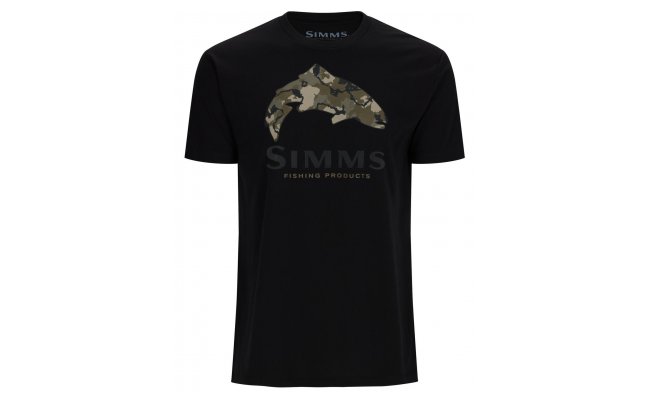 T-Shirt Simms Trout Regiment Camo Fill Black T-Shirt Simms Trout Regiment Camo Fill Black S