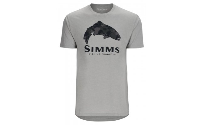 T-Shirt Simms Trout Regiment Camo Fill Cinder Heather T-Shirt Simms Trout Regiment Camo Fill Cinder Heather S