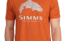 T-Shirt Simms Wood Trout Fill Adobe Heather