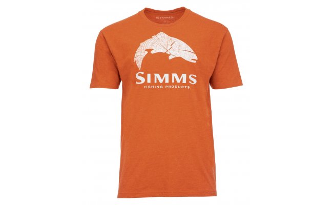 T-Shirt Simms Wood Trout Fill Adobe Heather T-Shirt Simms Wood Trout Fill Adobe Heather S