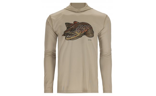 Tech Hoody Simms Artist Series Stone & Brown Trout Tech Hoody Simms Artist Series Stone & Brown Trout S