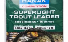 Poly-Leader Han�k Competition Trout Superlight 1,5 m Sinking S6, Black