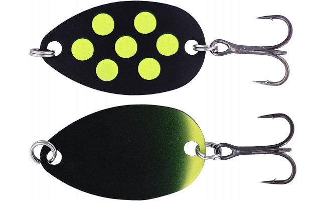 Trout Spoon Westin Fidusen Black & Yellow Dots Trout Spoon Westin Fidusen Black & Yellow Dots - 2.8 g; 3.2 cm