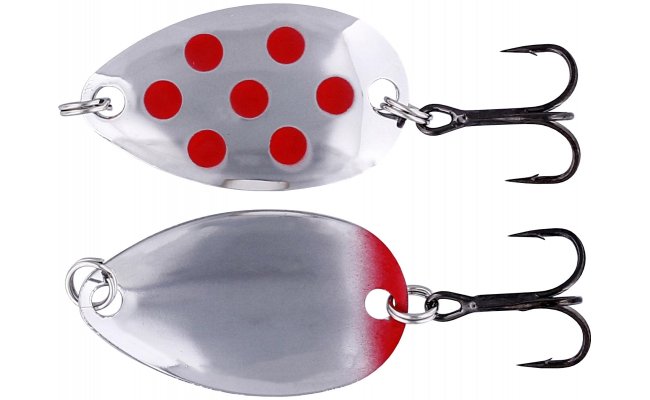 Trout Spoon Westin Fidusen Silver & Red Dots Metallic Trout Spoon Westin Fidusen Silver & Red Dots Metallic - 2.8 g; 3.2 cm