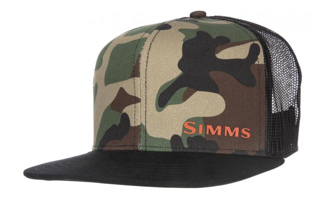 Trucker Cap Simms CX Flat Brim Woodland Camo Trucker Cap Simms CX Flat Brim Woodland Camo