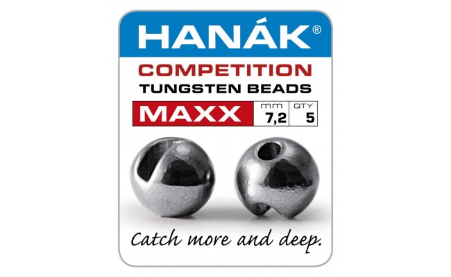 Tungsten Beads Hanak Competition MAXX Black Nickel (Slotted) Tungsten Beads Hanak Competition MAXX Black Nickel (Slotted) 7.2 mm, 5 pcs