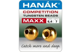 Tungsten Beads Hanak Competition MAXX ... Tungsten Beads Hanak Competition MAXX Gold 6,4 mm, 7 pcs