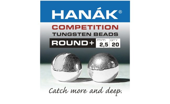 Tungsten Beads Hanak Competition Round+ Silver Tungsten Beads Hanak Competition Round+ Silver 2,0 mm, 20 pcs