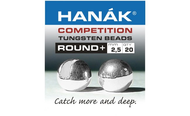 Tungsten Beads Hanak Competition Round+ Silver Tungsten Beads Hanak Competition Round+ Silver 2,5 mm, 20 pcs