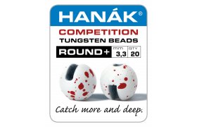 Tungsten Beads Hanak Competition Round+ ... Tungsten Beads Hanak Competition Round+ White & Red 2.8 mm, 20 pcs