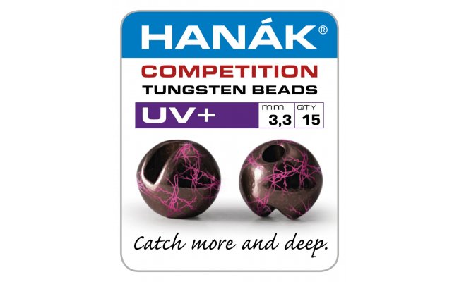 Tungsten Beads Hanak Competition UV+ Black & Pink Tungsten Beads Hanak Competition UV+ Black & Pink 2.8 mm, 15 pcs