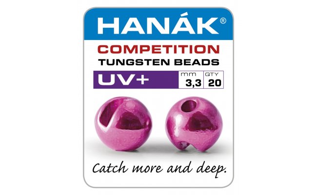 Tungsten Beads Hanak Competition UV+ Dark Pink Tungsten Beads Hanak Competition UV+ Dark Pink 2.8 mm, 20 pcs