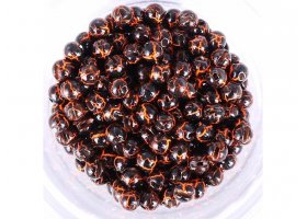 Tungsten Plus Marble Beads Hends Black-U ... Tungsten Plus Marble Beads Hends Black-UV Fluo Orange 2,3 mm, 10 pcs
