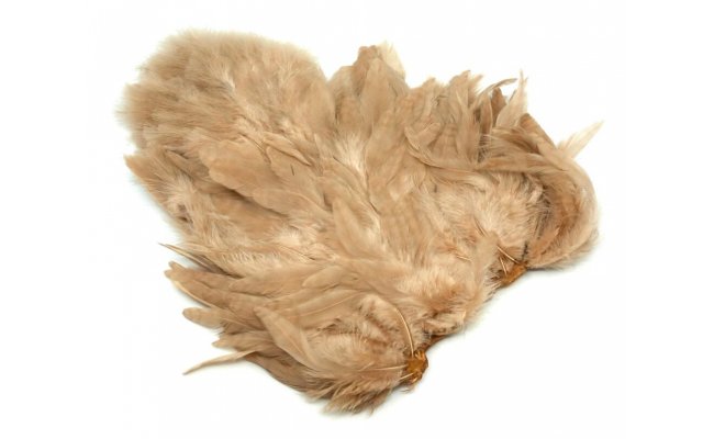 Rooster Saddle Whiting Soft Hackle Chickabou Rooster Saddle Whiting Soft Hackle Chickabou White Dyed Tan