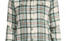 Women's Fishing Shirt Simms Santee Flannel Seafoam Camp Plaid