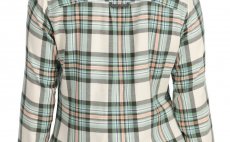 Women's Fishing Shirt Simms Santee Flannel Seafoam Camp Plaid