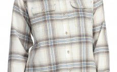 Women's Fishing Shirt Simms Santee Flannel Soft Rose Camp Plaid