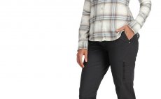 Women's Fishing Shirt Simms Santee Flannel Soft Rose Camp Plaid