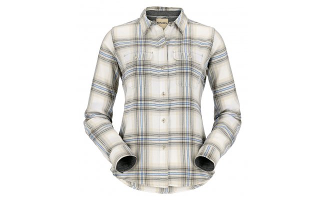 Women's Fishing Shirt Simms Santee Flannel Soft Rose Camp Plaid Women's Fishing Shirt Simms Santee Flannel Soft Rose Camp Plaid XS