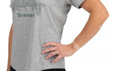 Women's T-Shirt Simms Floral Trout Grey Heather