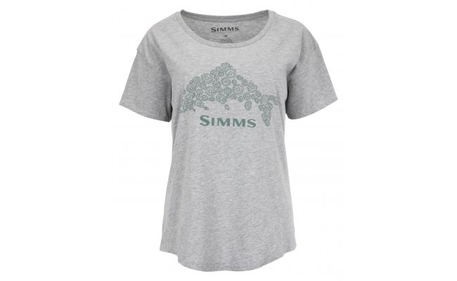 Women's T-Shirt Simms Floral Trout Grey Heather Women's T-Shirt Simms Floral Trout Grey Heather XS
