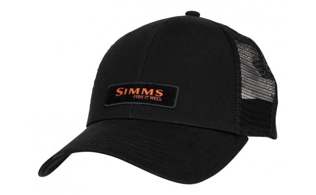 Women's Trucker Cap Simms Fish It Well Forever Small Fit Black Women's Trucker Cap Simms Fish It Well Forever Small Fit Black