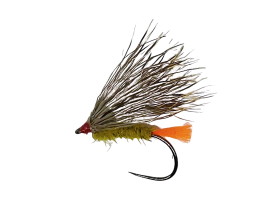 Deer Hair Caddis Orange Tag Olive B/L Deer Hair Caddis Orange Tag Olive B/L, Size 12