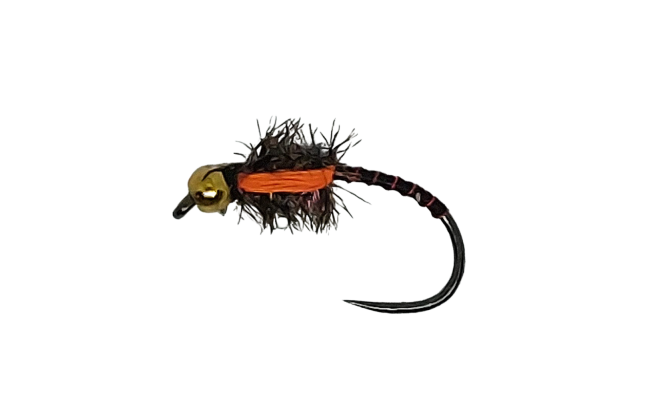 Gold Head Buzzer Peacock Thorax Orange Cheek Gold Head Buzzer Peacock Thorax Orange Cheek, Size 12