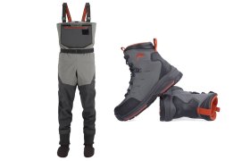 SET Waders Simms Freestone Stockingfoot ... SET Waders Simms Freestone Stockingfoot Smoke + Wading Boots Rubber