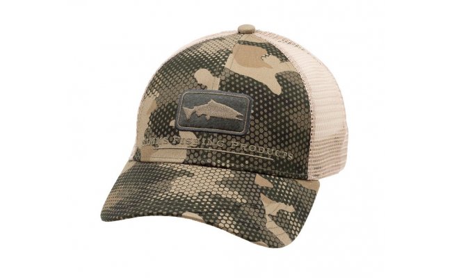 Trucker Cap Simms Icon Salmon Hex Flo Camo Timber Trucker Cap Simms Icon Salmon Hex Flo Camo Timber