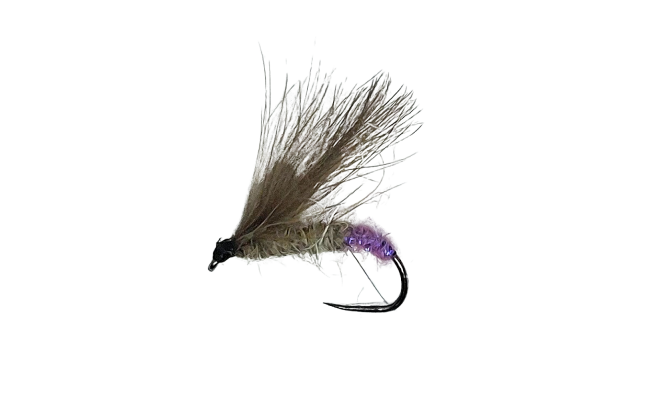 CDC Caddis Emerger Violet Tag Grey B/L CDC Caddis Emerger Violet Tag Grey B/L, Size 14