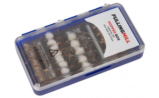 Fly Box Fulling Mill Dry Fly & Hopper Box Blue Fly Box Fulling Mill Dry Fly & Hopper Box Blue