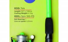 Fishing Set For Kids Little Viking Tele Combo Green